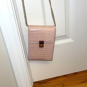NEW pink and gold cross body purse